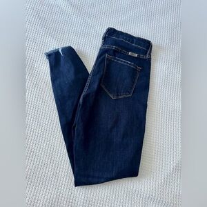 KanCan Button Fly Dark Blue High Rise Women's Skinny Jeans (Size 28)